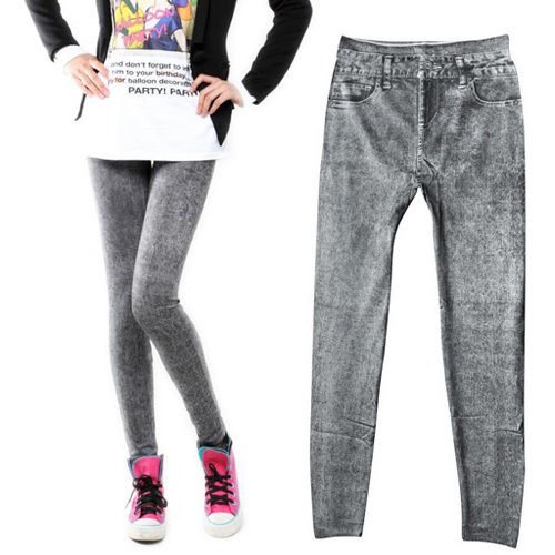 SODIAL-R-Damen-Denim-Jeans-Sexy-duenne-Gamaschen-Jeggings-Strumpfhosen-Stretch-Hosen-Hose-Schwarz-0-0